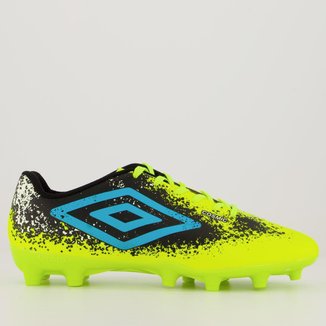 Chuteira Umbro Cosmic Campo Verde e Azul
