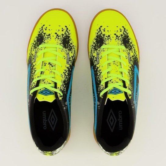 Chuteira Umbro Cosmic Futsal Verde e Azul