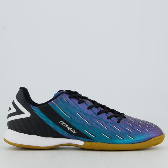 Chuteira Umbro Domain Futsal Azul e Preta