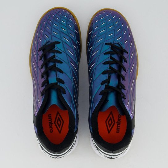 Chuteira Umbro Domain Futsal Azul e Preta