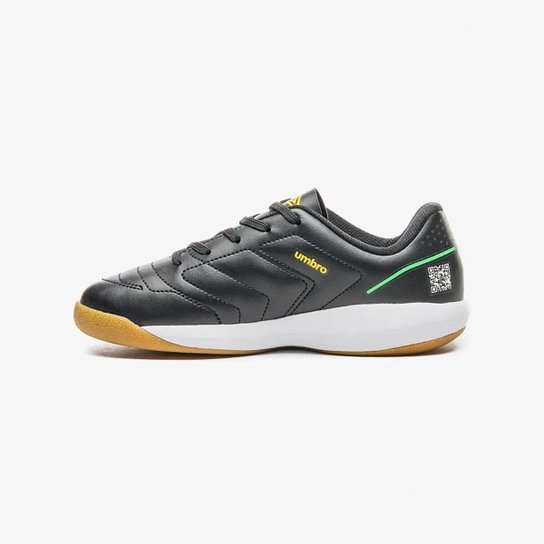 CHUTEIRA UMBRO FUTSAL BR FUTSAL INFANTIL PRETO E VERDE 29