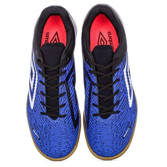 Chuteira Umbro Futsal Gravity Royal Preto e Branco - Masculino