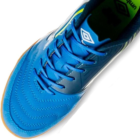 Chuteira Umbro Futsal Pro 5 Bump Club Masculino Azul e Verde Original