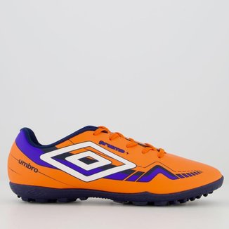 Chuteira Umbro Prisma + Society Laranja
