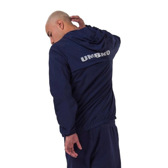 Corta Vento Umbro Strip Colors Masculina - Azul e Cinza