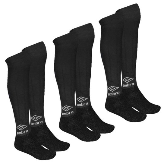 Kit 3 Pares De Meiões Umbro Classic - Preto 39-43
