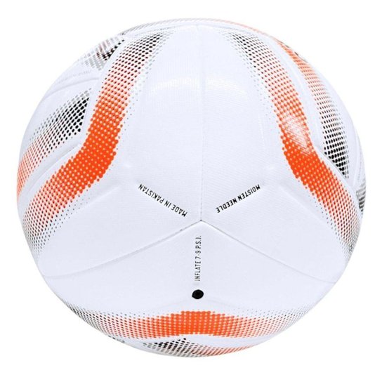 Kit Bola De Futsal Umbro Sala V Pro LNF + Bomba De Ar - Branco e Laranja 4