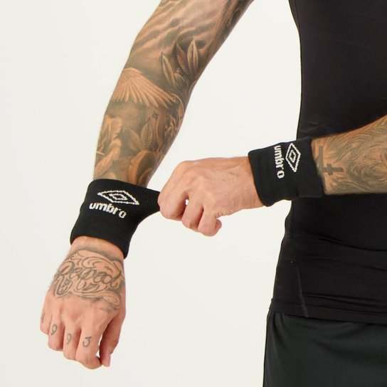 Munhequeira Umbro Jacquard Preta