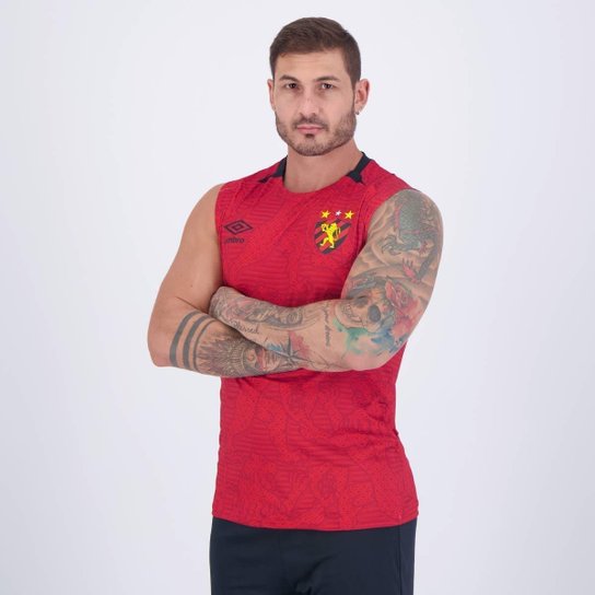 Regata Umbro Sport Recife Aquecimento 2024 Vermelha