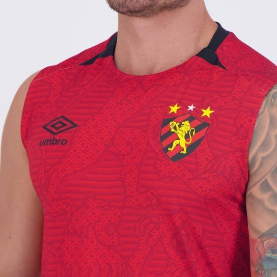 Regata Umbro Sport Recife Aquecimento 2024 Vermelha