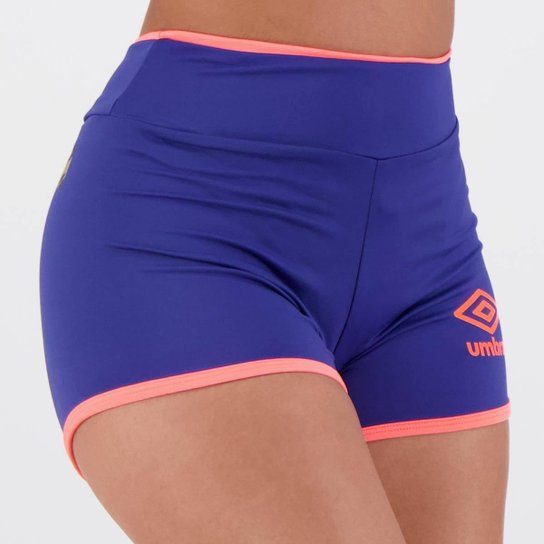 Shorts Umbro Double Color Feminino Marinho e Coral