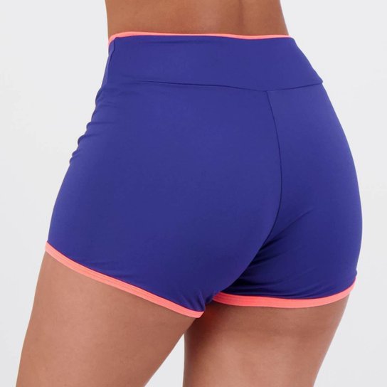 Shorts Umbro Double Color Feminino Marinho e Coral